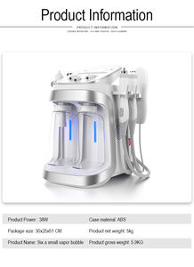 6 en 1 H2o2 Water Oxygen Jet Cuidado de plasma de alta frecuencia Facial Pequeña burbuja <span class=keywords><strong>Limpieza</strong></span> facial Equipo de belleza - Product Image 5