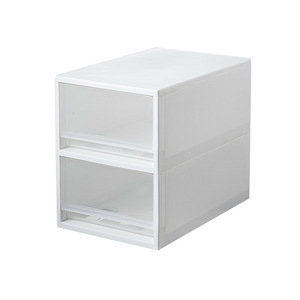 Plastic Storage Drawers With Lid Stackable Rectangle Clothing Organizer For Home Living Room Kids Daily Use Transparent PP - Product Image 5