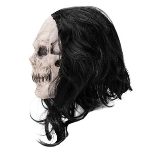 2025 Halloween Horror cara completa Horrible mujer aterradora con pelo largo látex máscara <span class=keywords><strong>de</strong></span> Halloween - Product Image 6