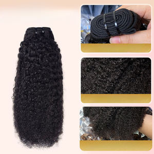 Pacchetti di Lusso di <span class=keywords><strong>Capelli</strong></span> <span class=keywords><strong>Veri</strong></span> 4C, Parrucca di <span class=keywords><strong>Capelli</strong></span> Umani Ricci Crespi, Ciocche di <span class=keywords><strong>Capelli</strong></span> Umani - Product Image 6