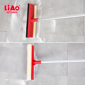 Liao 8 "nhỏ kép sử dụng kính làm sạch cửa sổ giống cây chổi với miếng bọt biển Scrubber và nhôm xử lý - Product Image 3