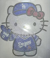 Kitty Cat Hotfix Verre Strass Modèle Bonjour Chat Fer-sur Strass Transfert Conception Patchs