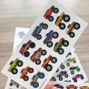 2026 Nuevas Pegatinas de Tatuajes Temporales Impermeables Ecológicas de Camionetas Monstruo y Carreras de Coches, 8 Hojas para Uso en Fiestas, Arte Corporal - Product Image 3