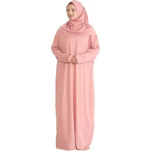 Ropa de Oración para Mujer con Hiyab, Trajes Musulmanes, Túnica Larga, Abaya, Vestidos Islámicos Turcos, Caftán de Dubái con Rosario, OEM/Personalizado - Product Image 1