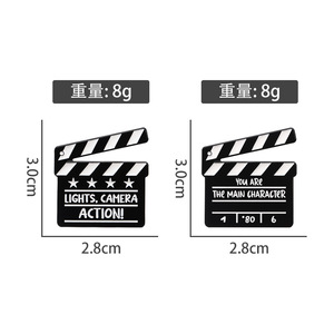 Épinglette en émail 'You Are the Main Character' en forme de <span class=keywords><strong>claquette</strong></span> de cinéma, broche en alliage créative avec scène de film, badge pour sac et revers, bijoux et cadeaux - Product Image 3