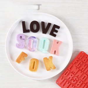 Moule en silicone antiadhésif à démoulage facile, 26 lettres de l'alphabet, pour la fabrication de bonbons, biscuits, chocolats, glaces - Product Image 3