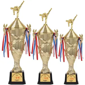 Factory wholesale custom multi style football trophy taekwondo trophies