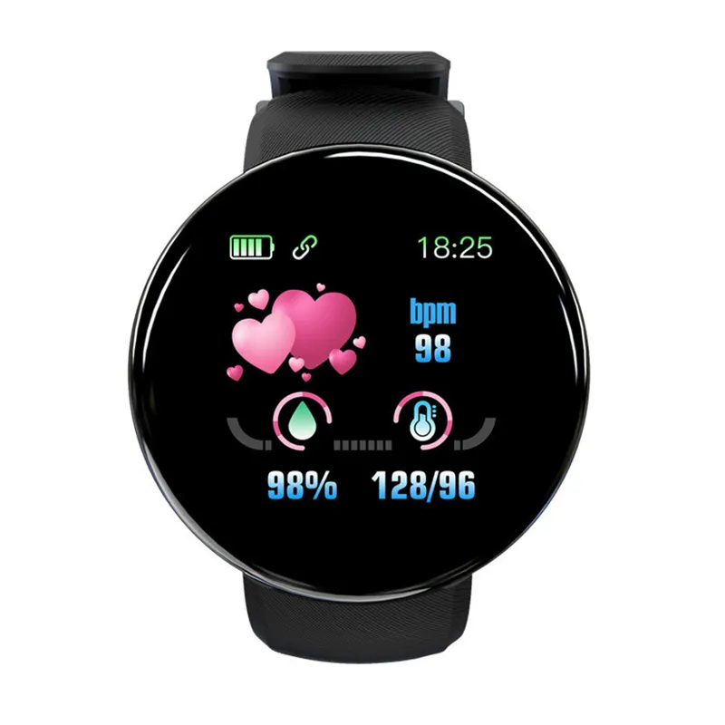 D18 Digital Sport Smart Watch, Heart Rate Sleep Tracker Inteligente Waterproof Android Bracelet D18 Smartwatch