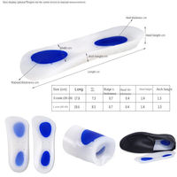 Soutien de la voûte plantaire en silicone demi-semelle intérieure massant coussin métatarsien sandales orthopédiques semelles orthopédiques pour le confort