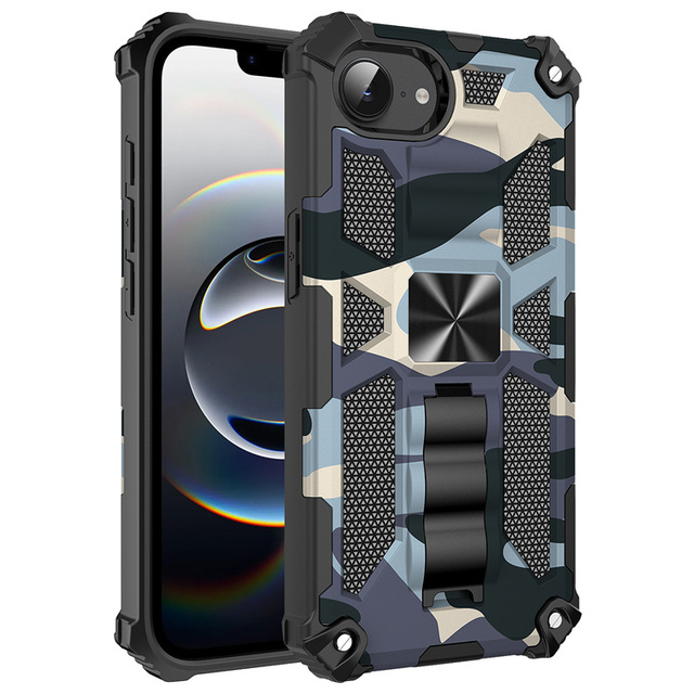 Magnetic with Holder TPU+PC 2 in 1 Armor Cases for OPPO A17 A93 A74 A54 Four Corner Airbag Protection Bumper Funda Phone Cover