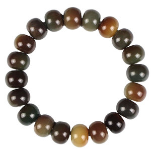 สร้อยข้อมือรากโพธิ์สามสี 10x13 มม. หินธรรมชาติ เครื่องประดับสำหรับสวมใส่ทุกวันสำหรับทุกเพศ - Product Image 5
