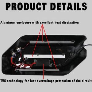 Blanc Flash ambre voyant d'avertissement <span class=keywords><strong>Led</strong></span> coffre lumière arrière verre ascenseur porte dôme lumière pour Jeep Wrangler Jl Jlu 2018-2020 - Product Image 2