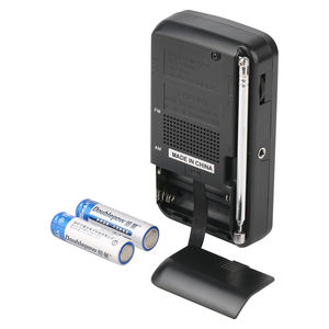 Émetteur <span class=keywords><strong>FM</strong></span> AM de <span class=keywords><strong>radio</strong></span> de poche domestique portable équipé d'une prise casque de 3.5mm AA alimenté par batterie équipée - Product Image 6