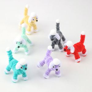 Kit de Manualidades de Chenilla de 70 Piezas, 6 Colores, Serie de Animales Adorables, Poodle, Poliéster Moderno, para Educación, Fiestas, Cumpleaños, Días Festivos - Product Image 1