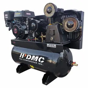 USA Single-Stage Gas-Powered Air Compressor 30-Gallon Horizontal Tank 43.5 CFM at 125 PSI