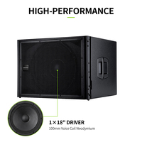 RAYHAYES KARA S18 Subwoofer passif professionnel portable en contreplaqué de bouleau écologique à double aimant néodyme, impédance 8 ohms, puissance 1000W