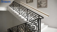 Clôture de sécurité en alliage d'aluminium, revêtement poudré, design moderne pour jardin, balcon, escaliers