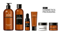 Conception de logo de marque cosmétique privée personnalisée, étiquettes d'emballage en vinyle brillant, impression d'autocollants pour produits de soin de la peau
