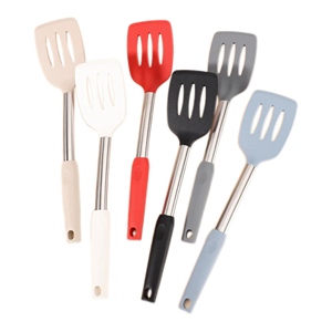 Spatules en silicone de haute qualité, 2 pièces, poignée en acier inoxydable, résistantes à la chaleur, écologiques, ustensiles de cuisine LATABO - Product Image 4