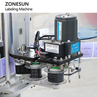 Étiqueteuse double face de bouteille plate d'autocollants automatiques de ZONESUN ZS-TB300M pour les bouteilles carrées