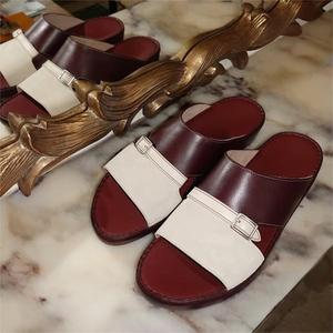 Fabricantes de Zapatos Personalizados, Sandalias Árabes de Cuero Italiano para Hombre, Fabricante de Calzado con Plantilla de Corcho para Uso Diario - Product Image 1