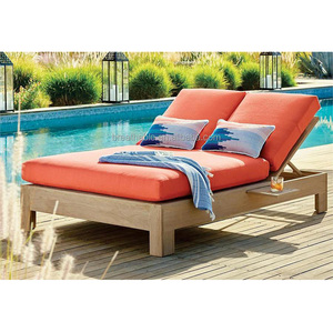 Chaises longues en teck pour hôtel-resort, <span class=keywords><strong>double</strong></span> place, pour piscine, meubles <span class=keywords><strong>de</strong></span> jardin, meubles <span class=keywords><strong>de</strong></span> <span class=keywords><strong>bain</strong></span> <span class=keywords><strong>de</strong></span> <span class=keywords><strong>soleil</strong></span> en plein air - Product Image 1