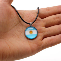 Collier chaîne pour supporter de l'équipe de football du Portugal, en acier inoxydable, pendentif rétro à effet goutte d'huile, unisexe, pour les fans de sport, célébration