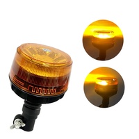 Feux de signalisation rotatifs LED ambre homologués E-mark, 12-24V DC, 12W, IP67, anti-vibration, lampe de signalisation clignotante pour camions