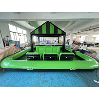 Bar gonflable commercial pour piscine, idéal pour adultes, fêtes en extérieur, tente de bar gonflable pour piscine, plateforme pub gonflable avec canapés et chaises
