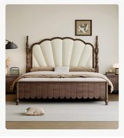 Ensemble de chambre à coucher de luxe moderne, nouveaux modèles personnalisables, cadre en bois massif, lit double king size, cadre de lit en bois massif pour chambres design