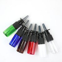 Bouteille de pulvérisation nasale PET colorée de 10ml contenants de pulvérisation nasale/orale portables emballage de liquide médicinal avec pompe noire/blanche