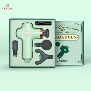 Pistolet de <span class=keywords><strong>massage</strong></span> électrique à 3 vitesses réglables, nouveau, mini poche, rehausseur de muscles profonds, percussion de tissus, avec 4 têtes - Product Image 6