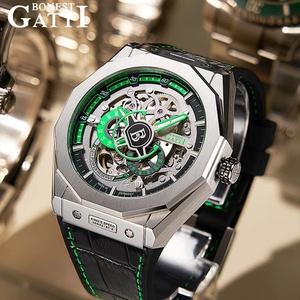 Montre automatique mécanique pour homme de la série King BG7601-B, montre de luxe allemande, boîtier en saphir, coffret cadeau - Product Image 2
