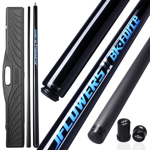 Taco de billar Jflowers BK1-2 de fibra de carbono con punta de 13 mm, taco de golpeo, taco de billar con unión Uni-loc para competiciones - Product Image 1