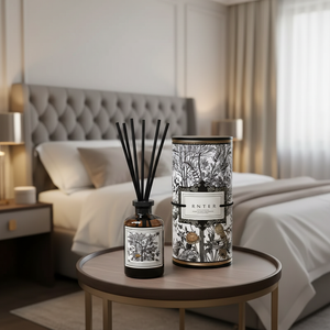 Difusor de Aromas Aikun Classic OEM con Diseño Botánico, Vidrio Ámbar, Aceite Esencial Natural y Caja de Regalo de Lujo para Aromatizar el Hogar - Product Image 1