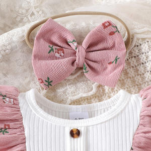 Ensemble deux pièces pour bébé, nouveau <span class=keywords><strong>printemps</strong></span>-automne, manches volantes, barre de soutien, sac, <span class=keywords><strong>manteau</strong></span> à pattes, bandeau pour cheveux - Product Image 6