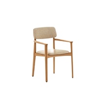 Chaise de salle à manger familiale de style moderne, chaise en bois massif et tissu, chaise de restaurant, chaise de banquet d'hôtel, fauteuil de mariage