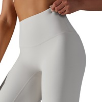 High-waisted buikverstevigende spandex/nylon nude enkellange yogabroek dames strakke leggings