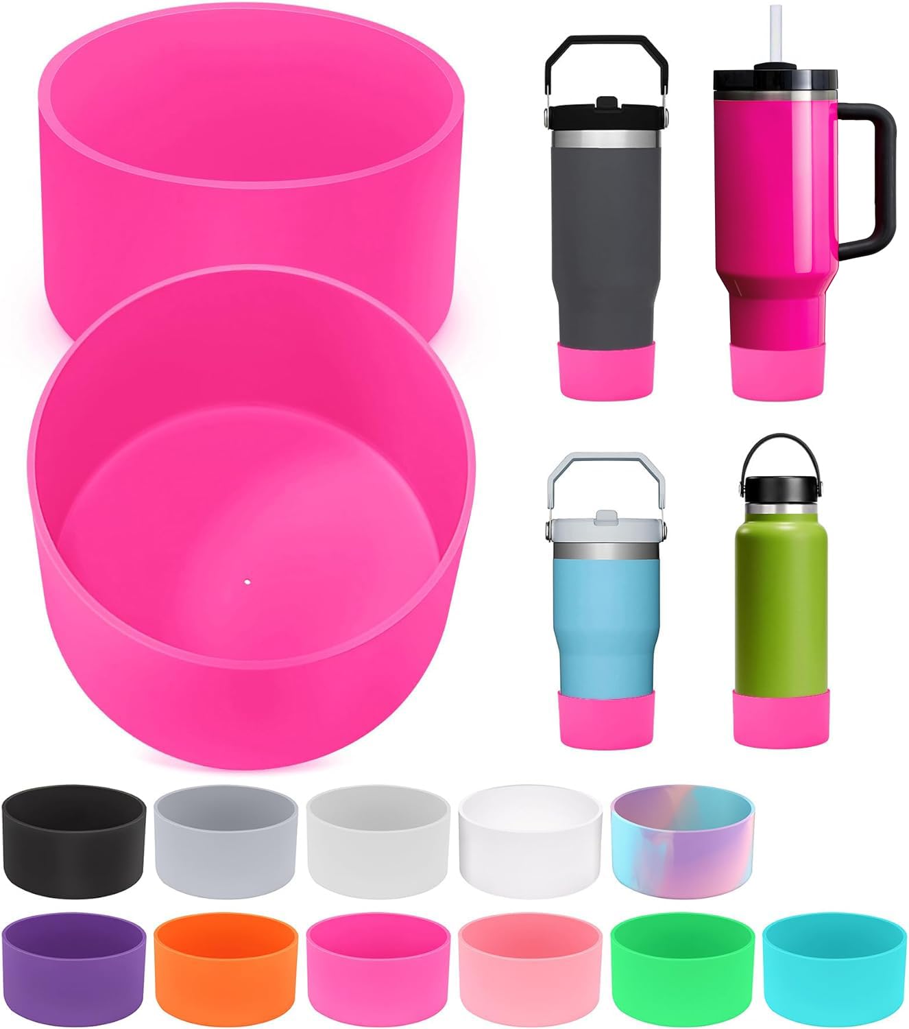 Funda De Silicona Para Stanley 40 Oz – Antideslizante, Ergonómica, 12.8x4.8x2.8cm, Apta Lavavajillas