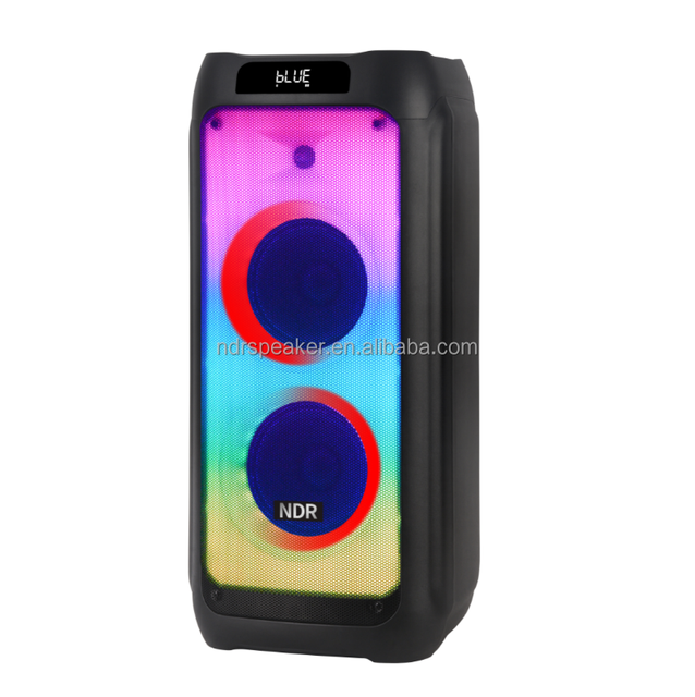 NDR-1608 Portable Speaker System Powers double 8-inch Bass Good quality Trolley Party Speakers