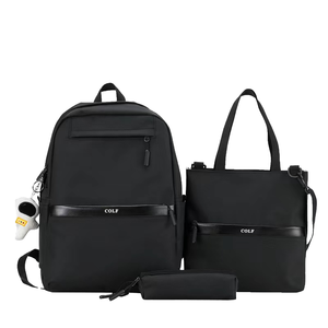 Bán buôn thiết kế mới chất lượng cao Nylon trường tùy chỉnh túi với trường hợp bút chì cho trẻ em trai và trẻ em gái được làm từ <span class=keywords><strong>PU</strong></span> da - Product Image 1