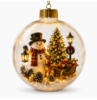 Étoiles de Noël en acrylique lumineuses à LED, décorations suspendues en forme d'étoile à 5 branches et bonhomme de neige, pour le sommet du sapin et la décoration de fêtes.