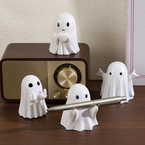 Figura Decorativa de Fantasma de Plástico para Lectura, Adorno Ecológico para Escritorio, Portalápices, Regalo para Halloween y Navidad - Product Image 4