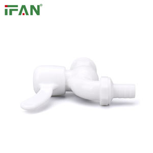 IFAN Muestra <span class=keywords><strong>gratis</strong></span> Grifo de agua Material de PVC Color blanco Grifo de plástico de 1/2 pulgadas Uso al aire libre Grifos de PVC - Product Image 2