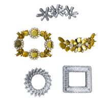Clips de chaussures détachables en strass à cadre carré, décorations pour talons hauts de mariage