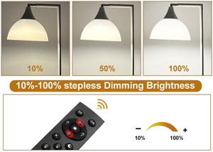 360 Versatile Modern Metal LED Floor Lamp Remote Adjust Brightness Durable Lampshade Replaceable <b>Bulb</b> Reliable Base Office - Product Image 3