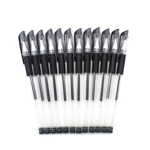Stylo neutre pour l'école et le bureau, fournitures de papeterie, pointe bille 0,5 mm, encre bleue, noire, rouge, stylo gel tricolore, vente en gros - Product Image 5