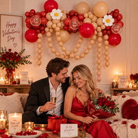 Kit DIY Arche de Guirlande de Ballons avec Ballons en Aluminium Motif Marguerite pour Fête d'Anniversaire et Décoration Murale d'Événements – Utilisation Adulte