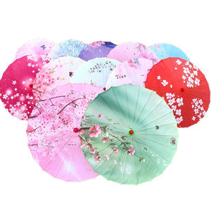 Parapluies en bois de style <span class=keywords><strong>italien</strong></span> de 32 pouces en papier de mariage blanc avec contrôle manuel à long manche élégant - Product Image 3