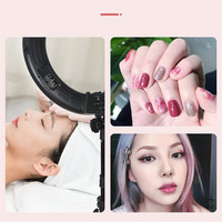 Lampu Fotografi Premium 18 inci LED Ring Fill Light yang Dapat Diredupkan untuk Makeup, Selfie, Live Stream, Pemotretan Kecantikan dengan Penyangga Ponsel
